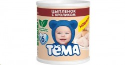 Пюре Тёма цыпленок с кроликом с 6 мес 100 г
