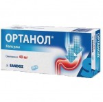 Ортанол, капсулы кишечнорастворимые 40 мг 28 шт