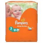 Подгузники, Pampers (Памперс) 4-9 кг р. 3 №16 слип энд плей миди