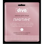 Маска для лица и шеи, Diva (Дива) №1 на тканевой основе лифтинг