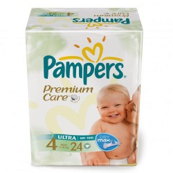 Подгузники, Pampers (Памперс) 7-18 кг №24 премиум макси