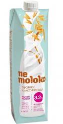 Напиток овсяный, NeMoloko (НеМолоко) 1 л классический 3.2% (обогащен кальцием и витамином В2) тетрапак