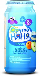 Пюре Фрутоняня яблоко абрикос сливки с 6 мес 250 г