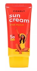 Крем солнцезащитный Consly с муцином улитки SPF50+ для комбинированной и жирной кожи 50 мл